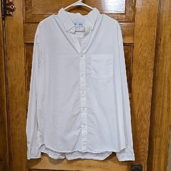 Old Navy White Casual Button Down Shirt Long Sleeve XL - Picture 1 of 3